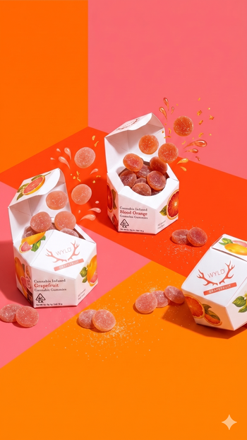 WYLD | Grapefruit 1:1:1 THC:CBG:CBC Gummies - 100mg - 10ct