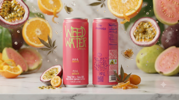 Weed Water 10mg - Sparkling - P.O.G. Wowie (sativa) - 12oz Can